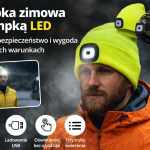 Czapka z lampką LED